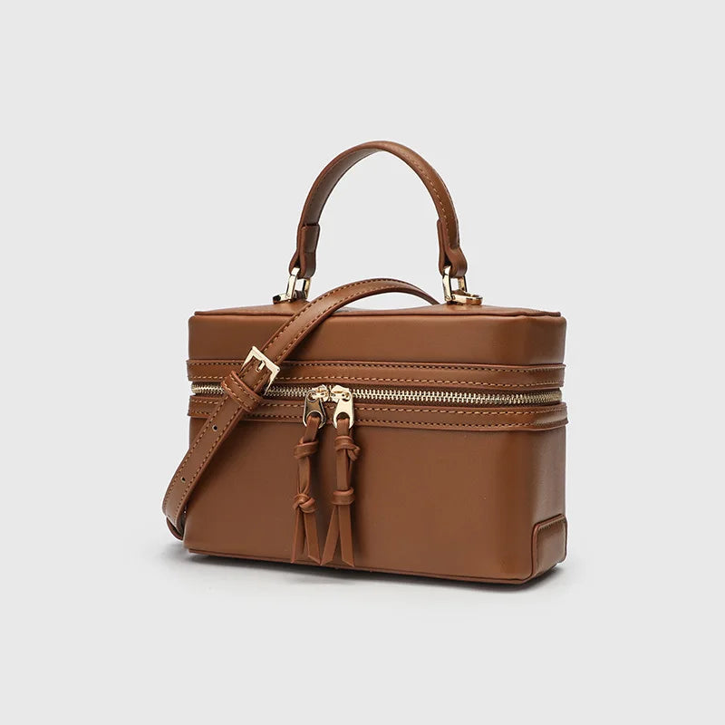 Modische Vielseitige Kleine Quadratische Box-Tasche Damen Einzel-Schulter Crossbody Handtasche Luxuriöse Leichte Beliebte Damen-Geldbörse