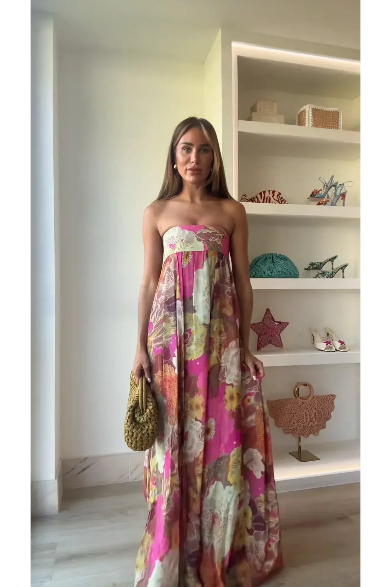 Besellics Blossom Sunset Maxi Dress