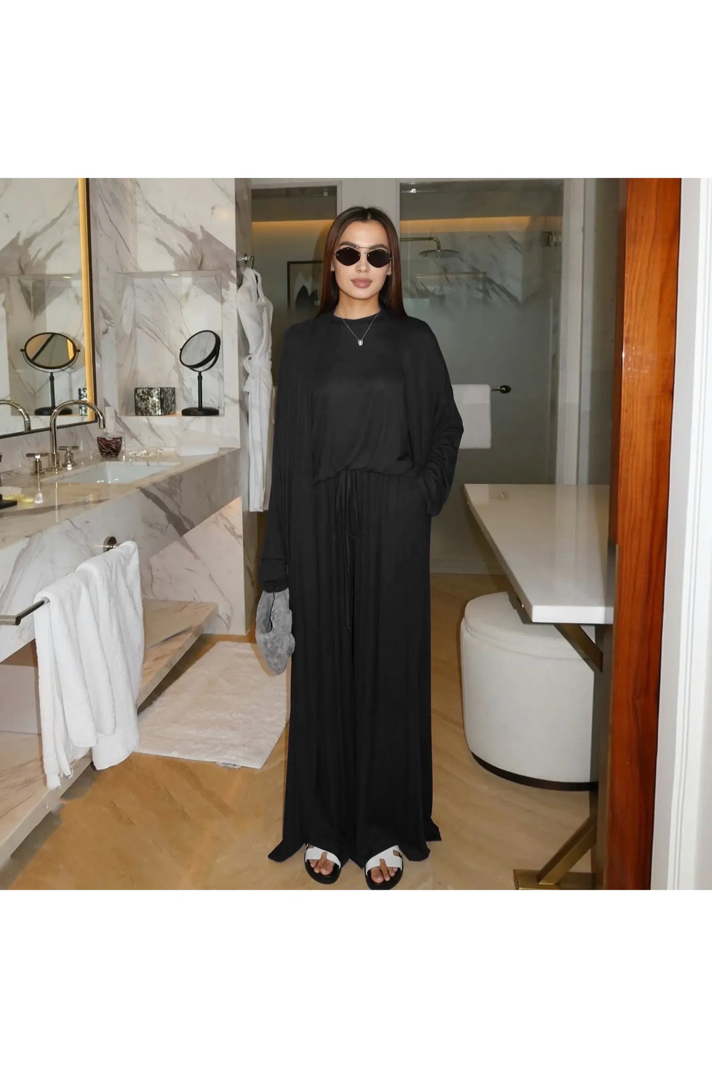 AMIRA - Modest 3-Piece Set – Elegantes Damen Outfit mit Cardigan