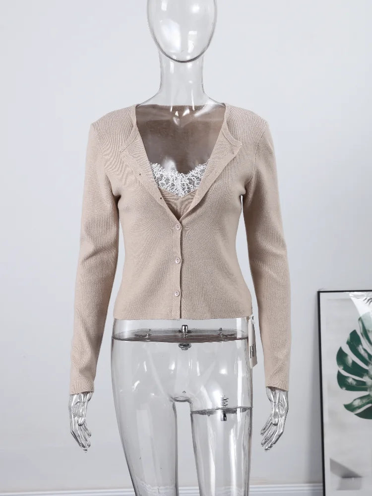 Casual Pailletten Lose Pullover Frauen Volle Hülse Gestrickte Solide Shinny Revers Reißverschlüsse Pullover Weibliche 2026 Frühling Dame Outwears