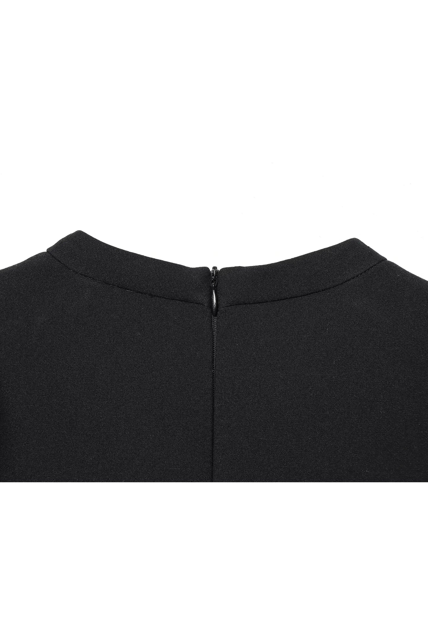 Besellics Noir Puff Mini Dress