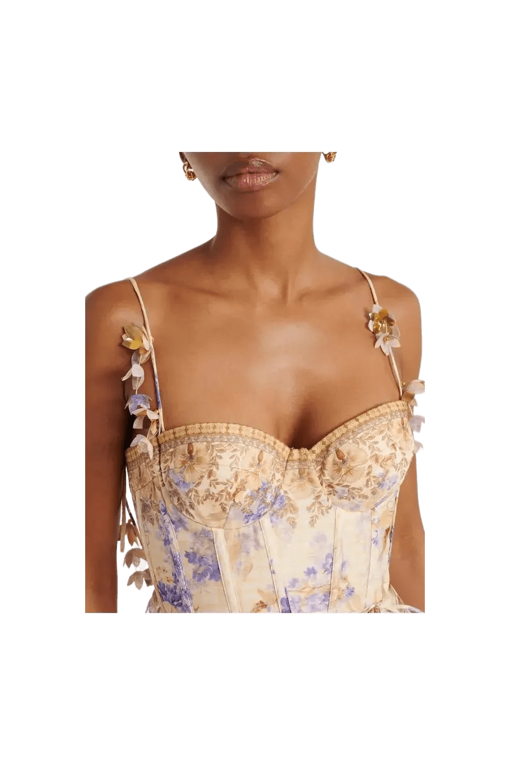 Romantisches Midikleid mit floraler Stickerei.