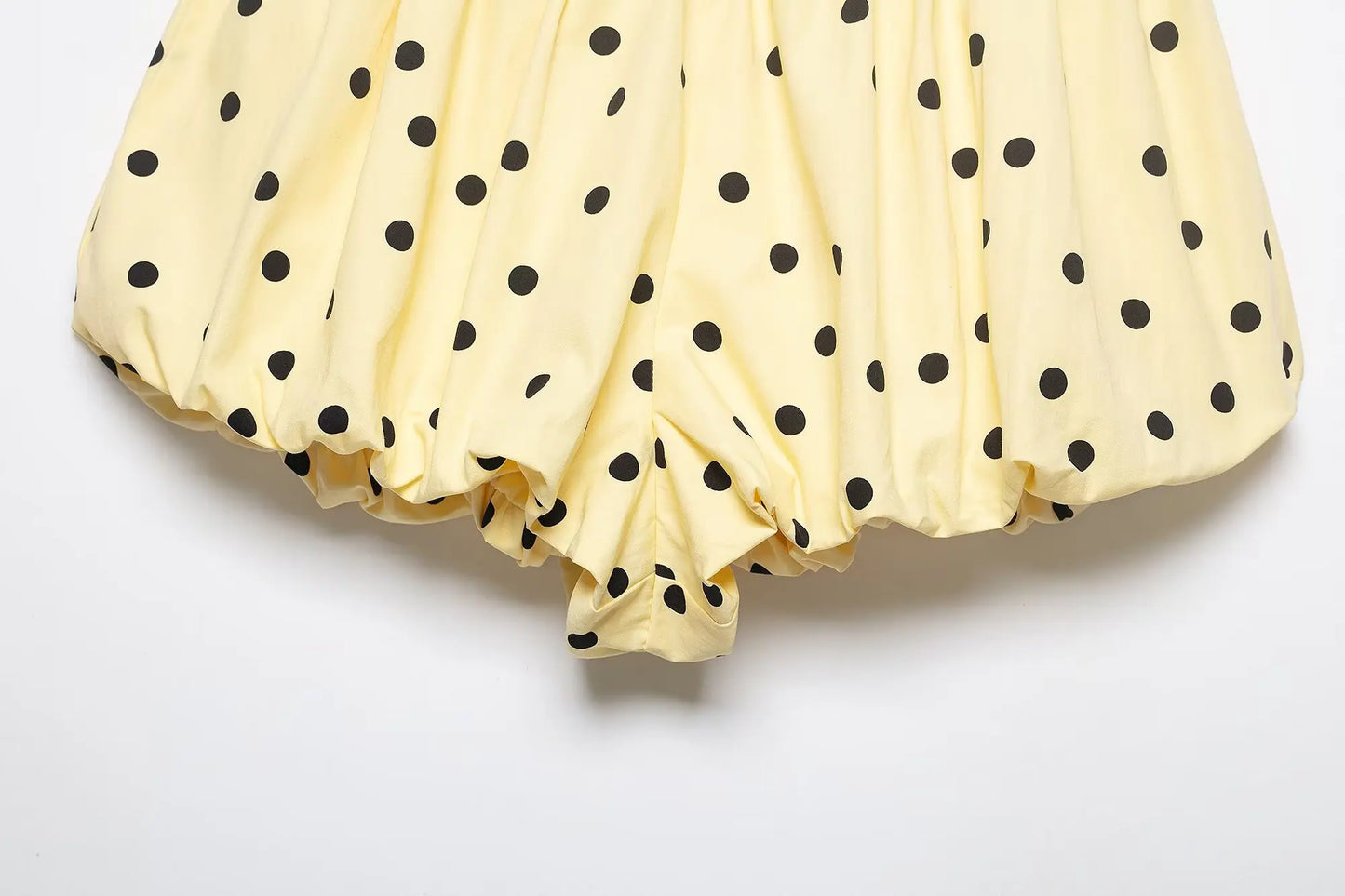 HH 2026 Women 2 Piece Set Long Sleeves Single Breasted Shirring Polka Dot Short Coat+Casual Elastic Waist Balloon Fit Shorts