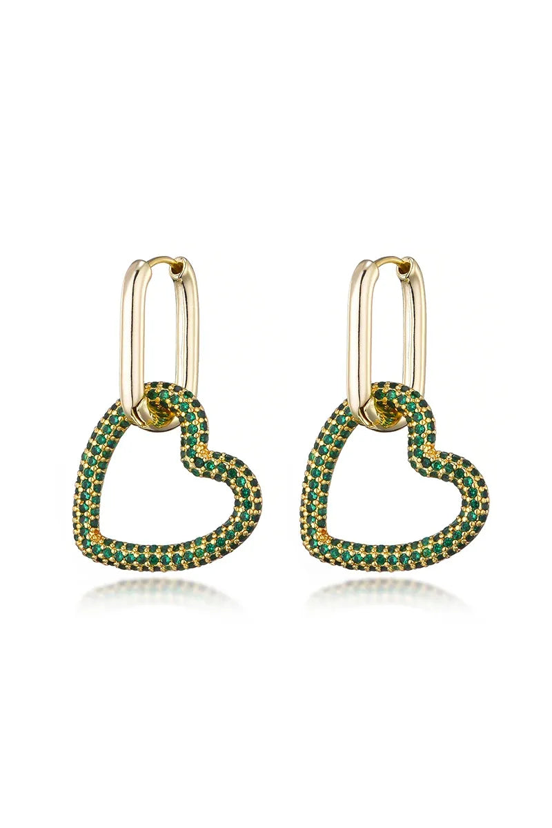 Herz‑Creolen – Elegante Damen Ohrringe mit Zirkon