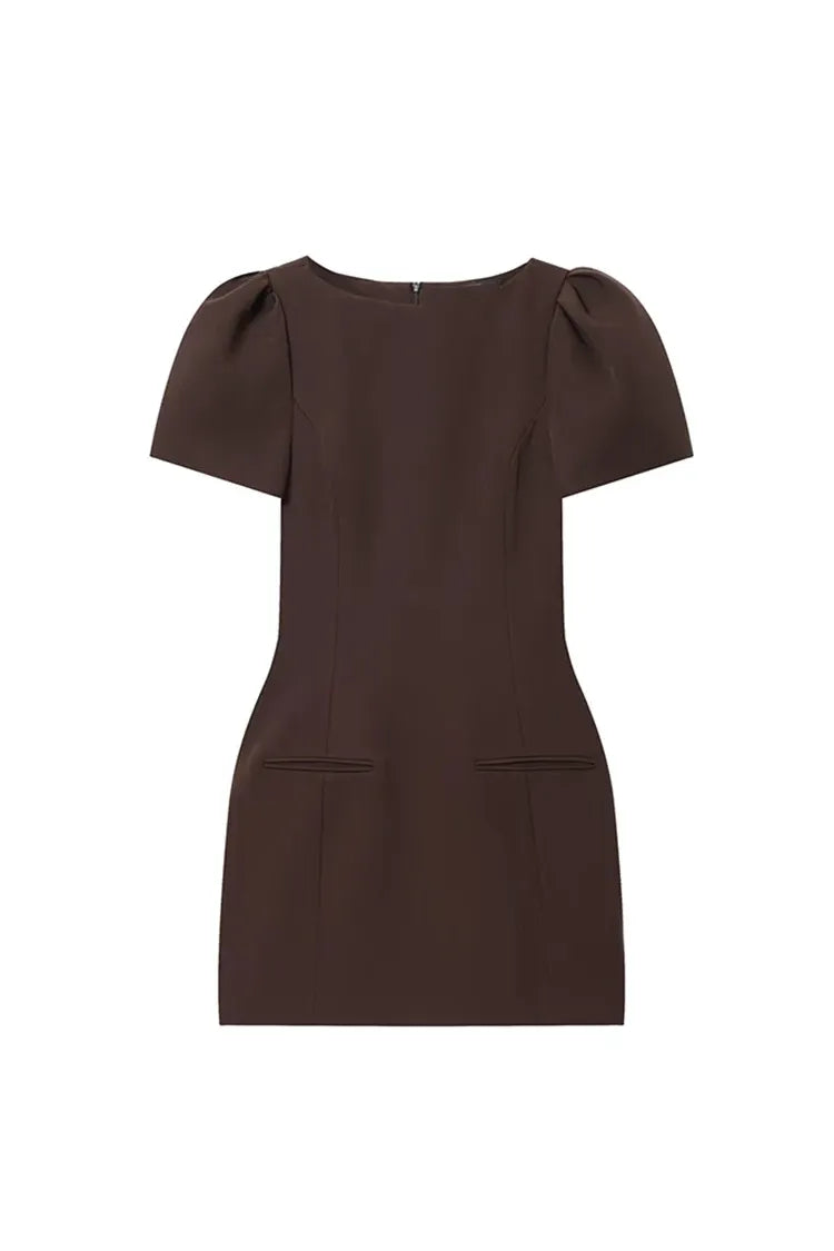 Besellics Noir Sculpt Mini Dress