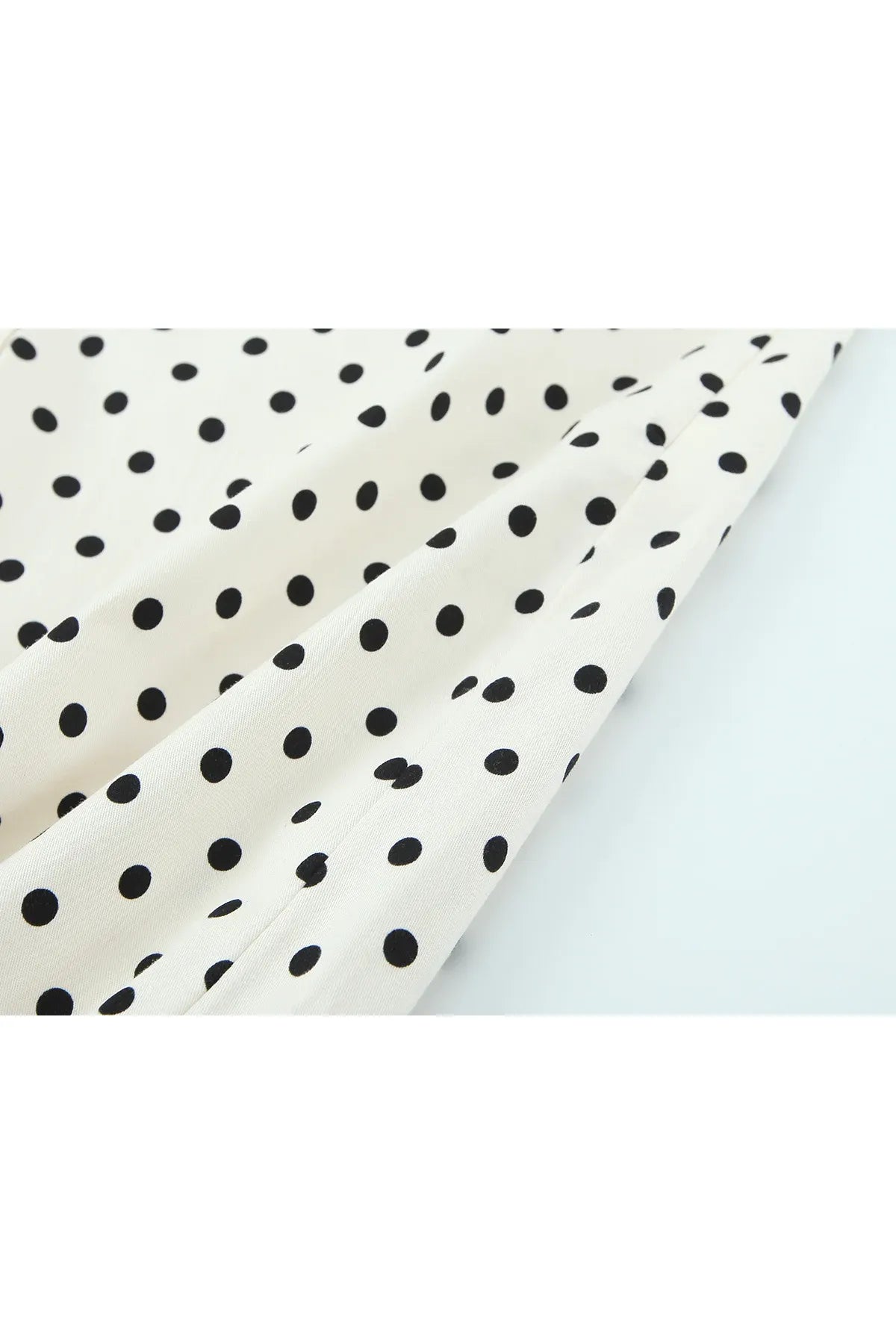 HH Damen Mode Einreihige Jacke mit Taschen und Gürtel-Dekoration im Polka-Dot-Stil + Hochgeschnittene Reißverschluss-Caprihose 2-teiliges Set