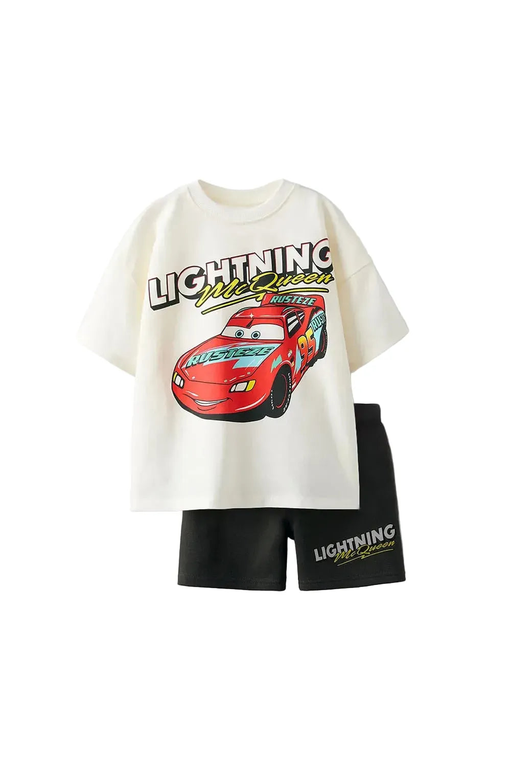 Mini Cars Cartoon T‑Shirt & Shorts Set – Kinder Sommer Outfit