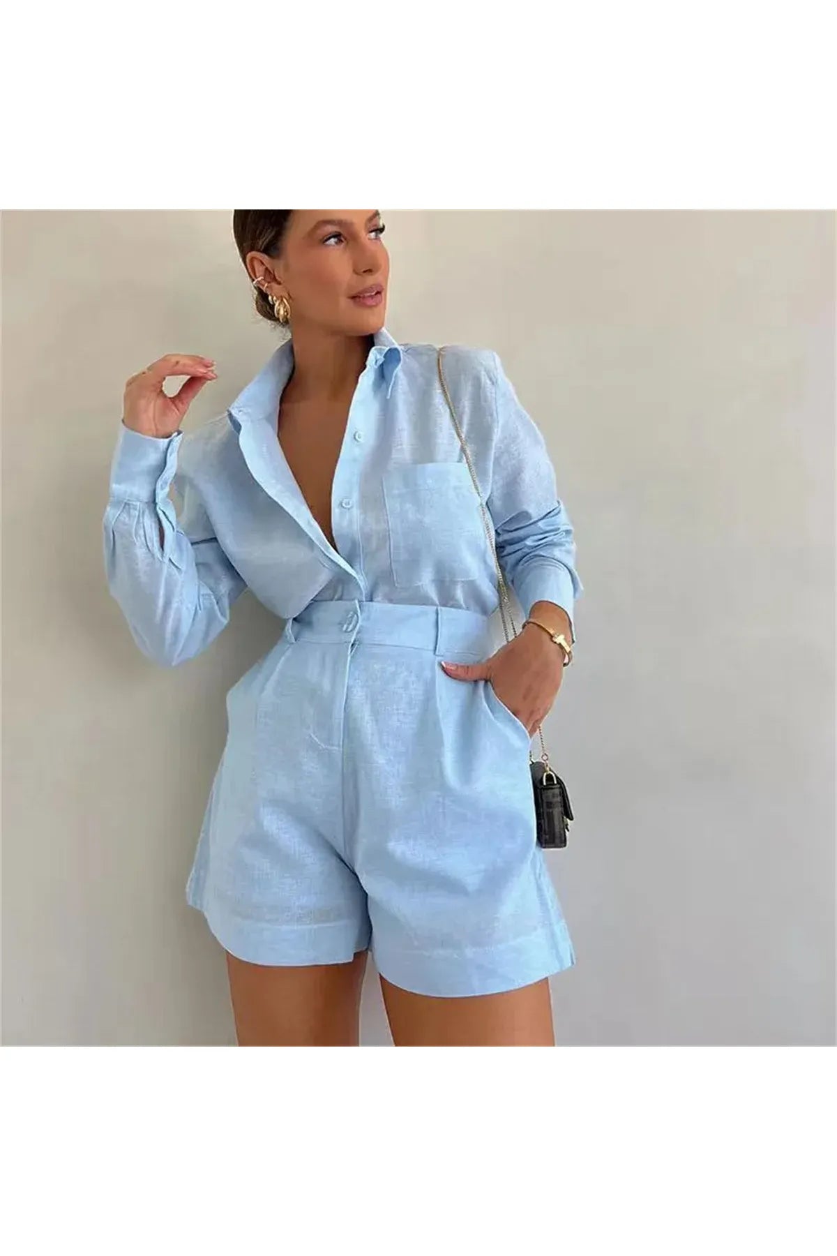 ROSALIE - Chic Set – 2-Teiliges Damen Outfit mit Hemd & Hose