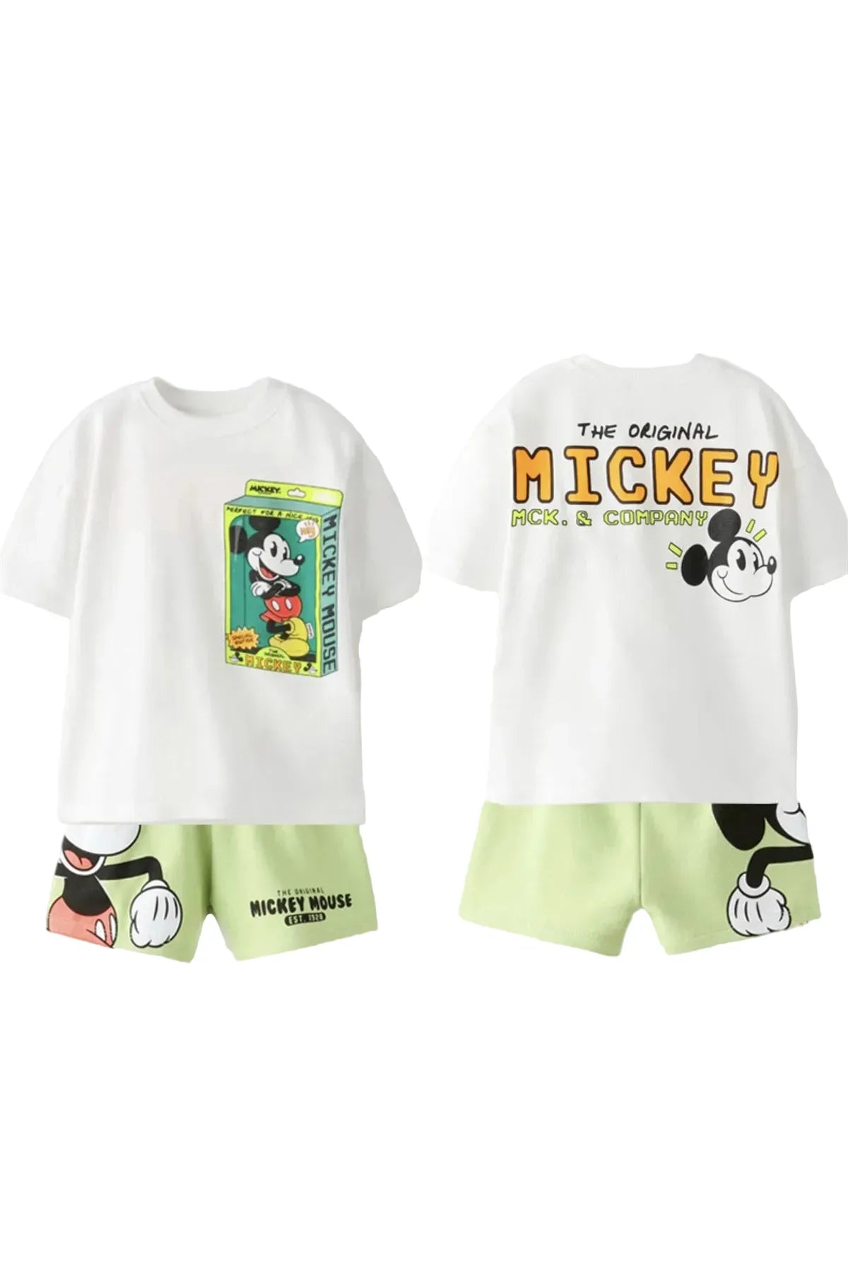 Mini Mickey Cartoon T‑Shirt & Shorts Set – Kinder Sommer Outfit