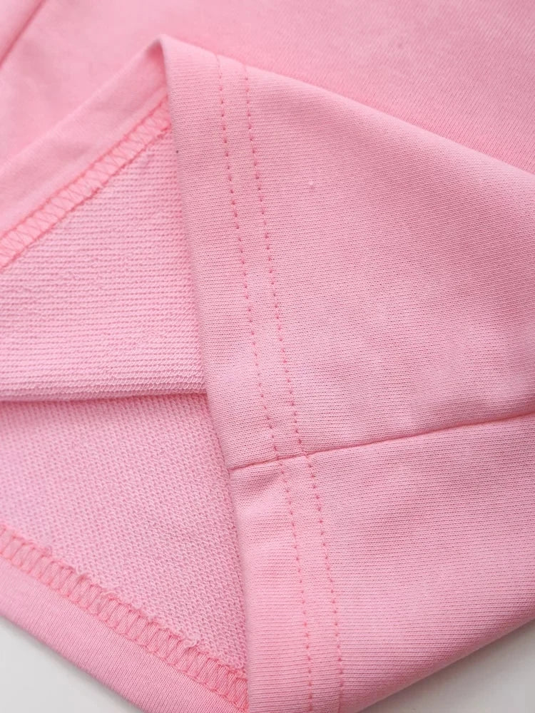 HH Sommer Frauen Casual T-shirt Hose Sets Elegante Rosa O Hals Kurzarm T-Shirt + Kordelzug Lose Hosen Frühling Anzug