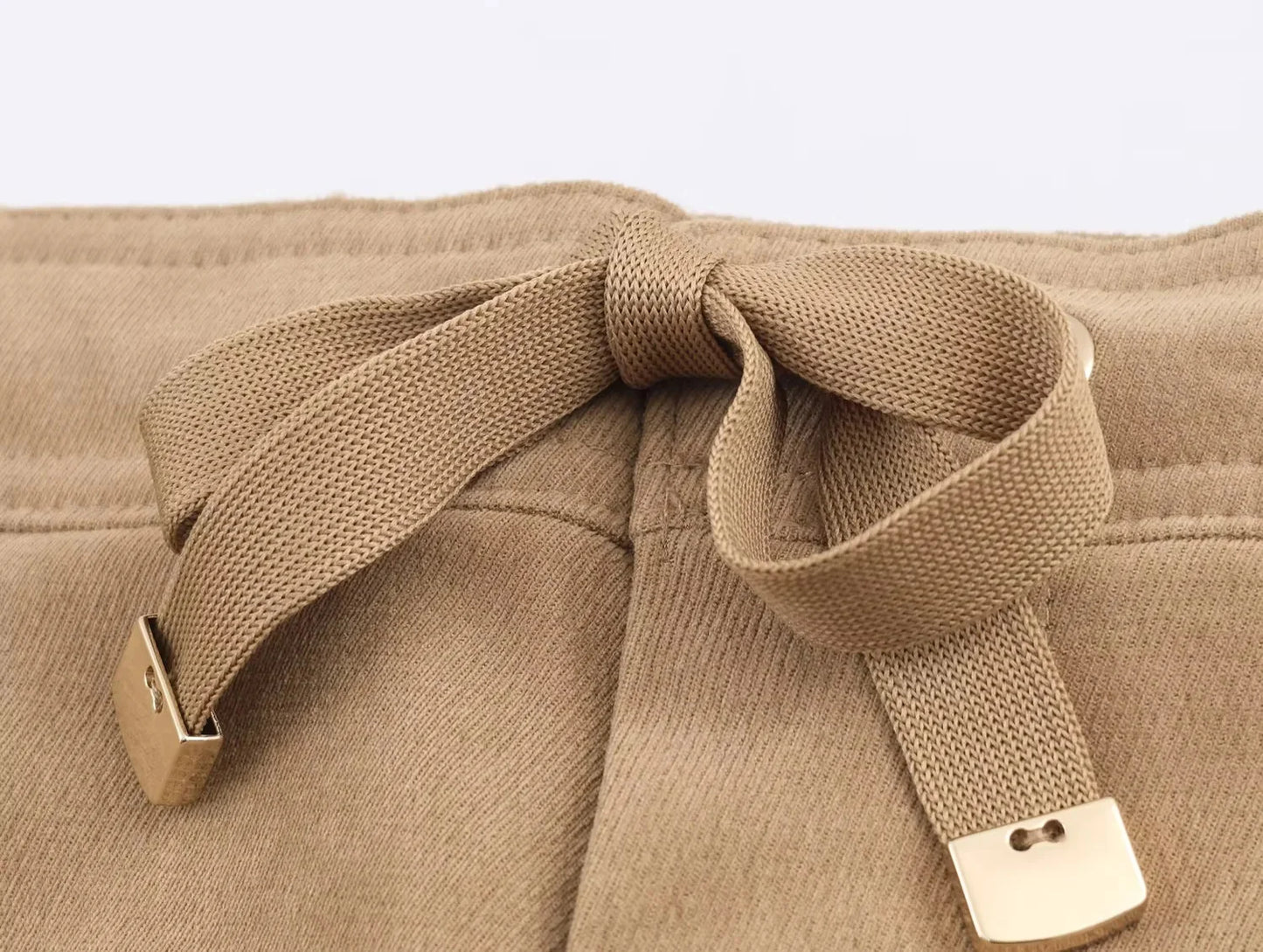 KONDALA 2025 Fall Winter Streetwear Solid Women Lace Up Suits Fashion Elegant Turndown Collar Zip Up Jackets Chic Wide Leg Pants