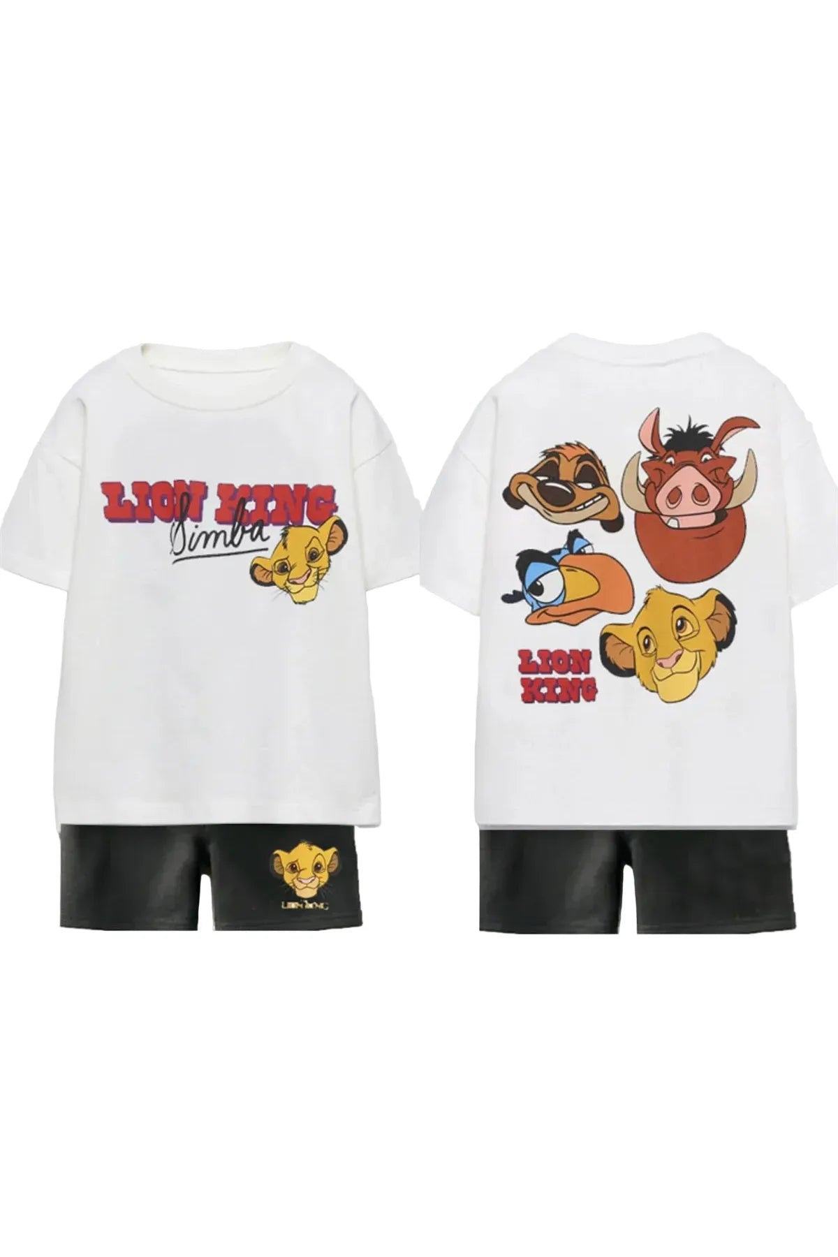 Mini Simba Cartoon T‑Shirt & Shorts Set – Kinder Sommer Outfit