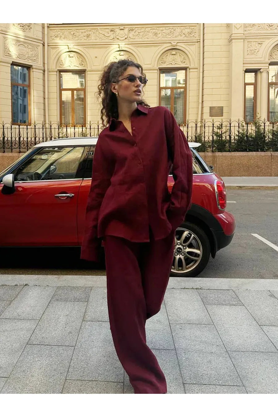 ROSALIE - Chic Set – 2-Teiliges Damen Outfit mit Hemd & Hose