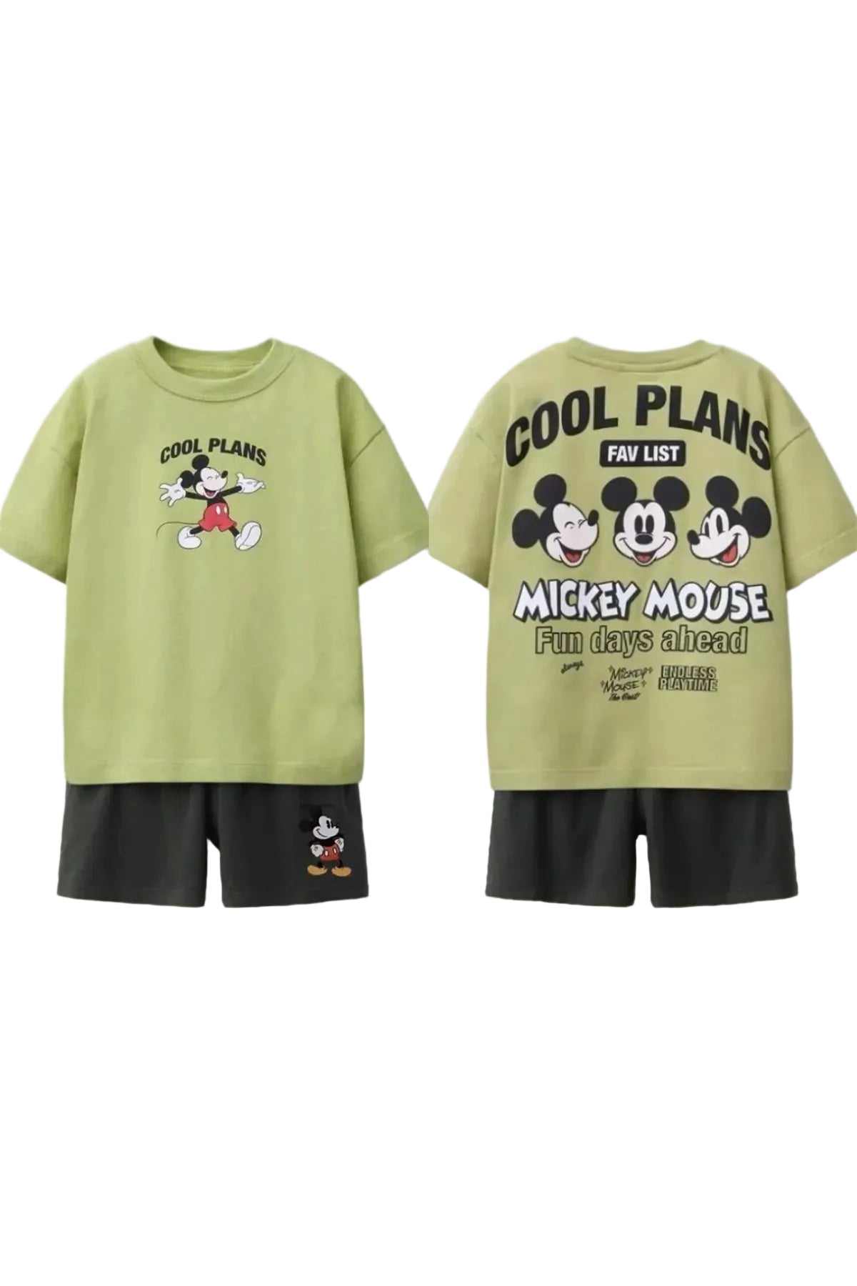 Mini Mickey Cartoon T‑Shirt & Shorts Set – Kinder Sommer Outfit