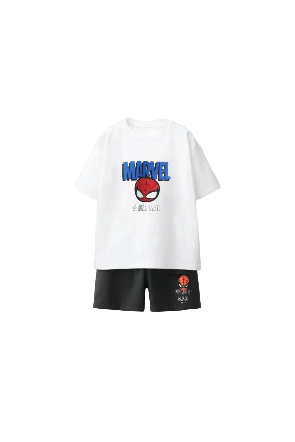 Mini Spidy Cartoon Tee & Shorts Set – Boys