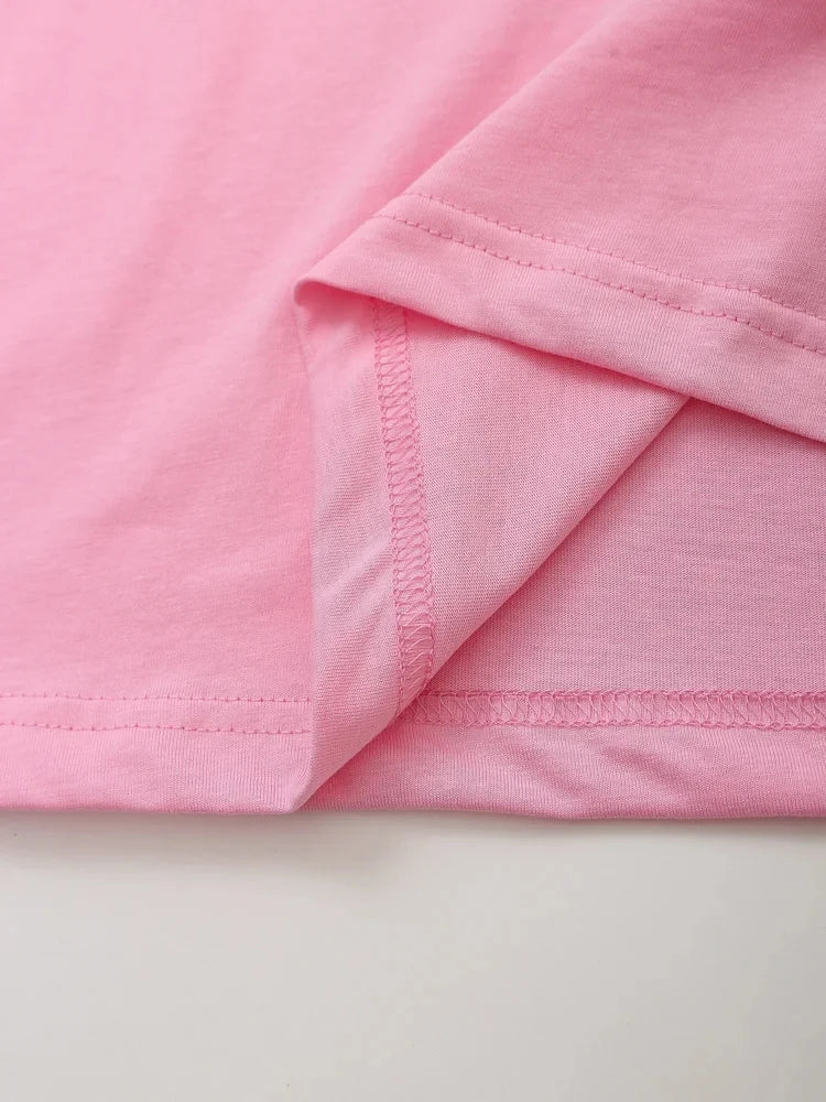 HH Sommer Frauen Casual T-shirt Hose Sets Elegante Rosa O Hals Kurzarm T-Shirt + Kordelzug Lose Hosen Frühling Anzug