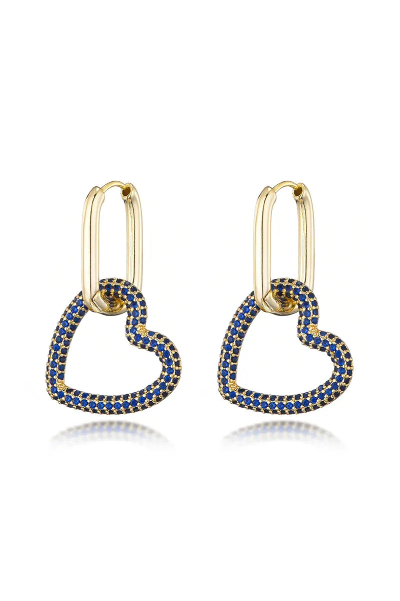 Herz‑Creolen – Elegante Damen Ohrringe mit Zirkon