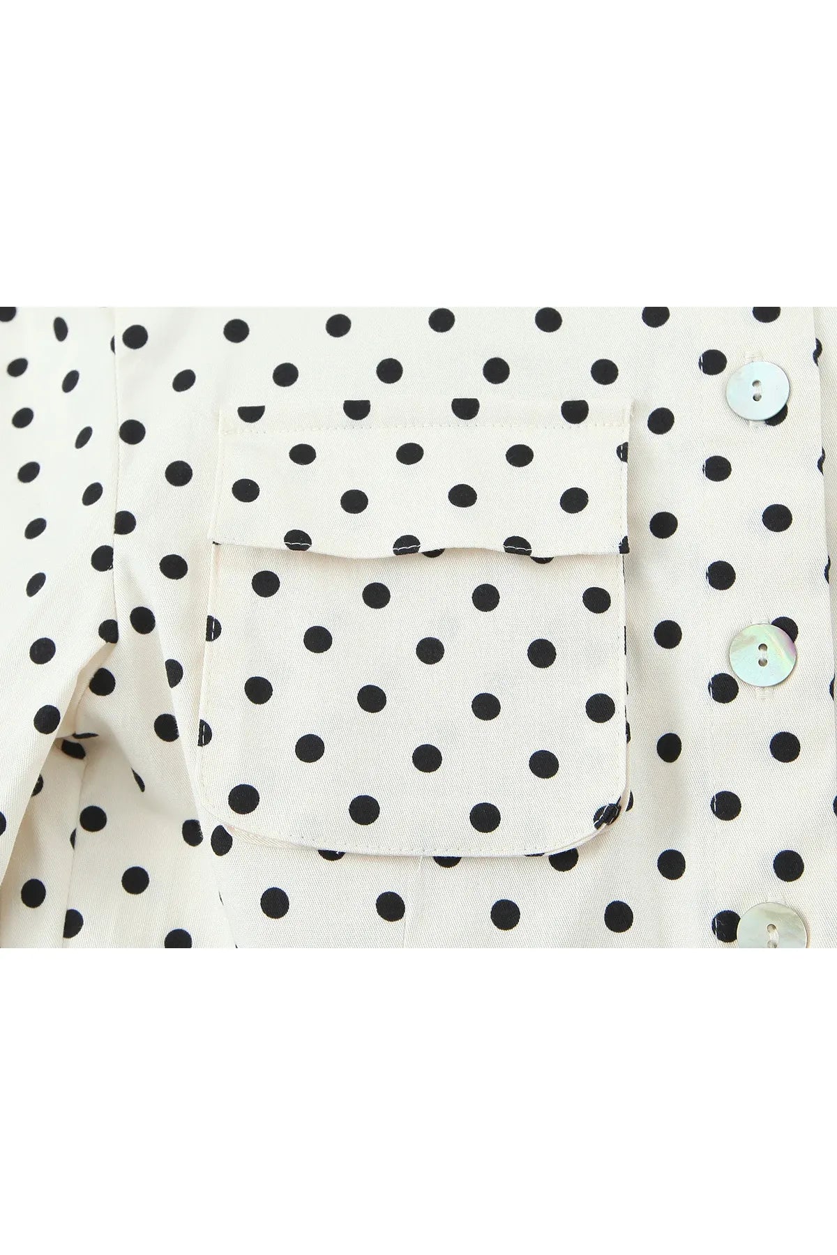 HH Damen Mode Einreihige Jacke mit Taschen und Gürtel-Dekoration im Polka-Dot-Stil + Hochgeschnittene Reißverschluss-Caprihose 2-teiliges Set