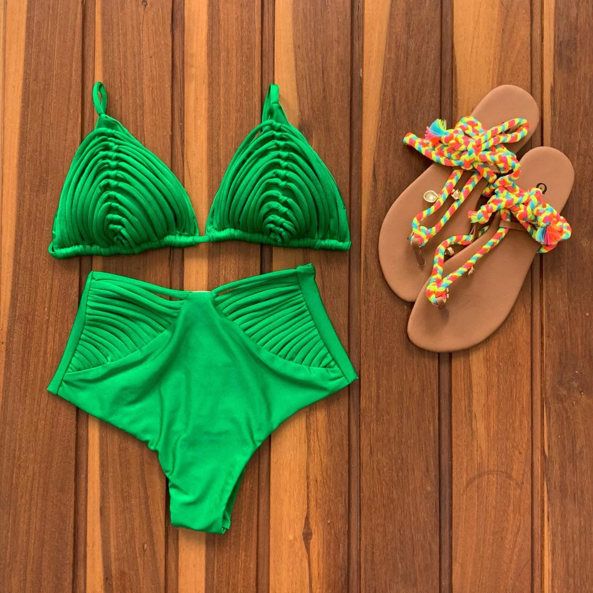 SEAURAL 2025 New Brazilian Bikini Bandage Stripes Swimwear Women's Swimsuit Two Piece Set Female Sexy Mujer Beachwear Summer