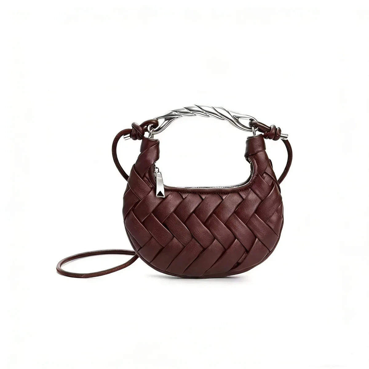 JIOMAY 2026 New Woven Nest Bag with Metal Handle, Unique Premium Handbag for Women, Exquisite Versatile Shoulder Crossbody Purse