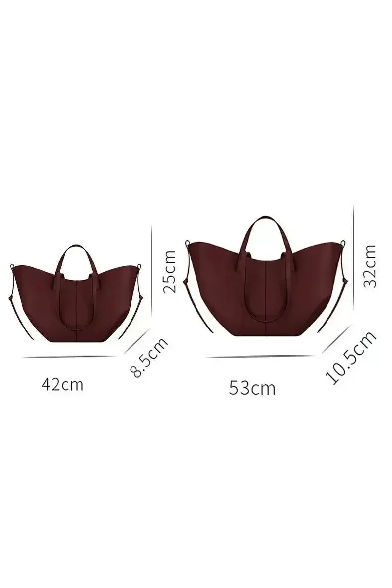 Camille Plissé Bag – Französische Y2K Schultertasche mit großer Kapazität