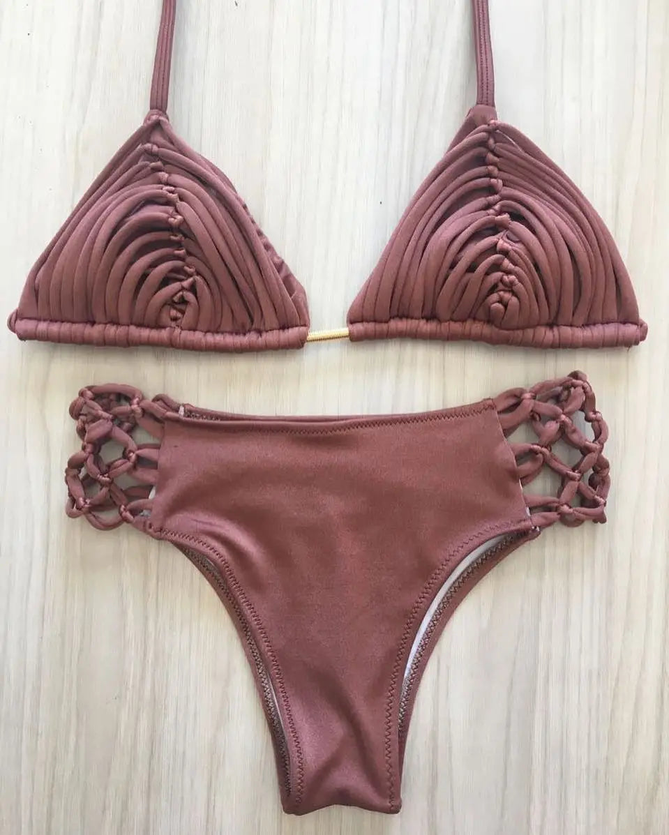 SEAURAL 2025 New Brazilian Bikini Bandage Stripes Swimwear Women's Swimsuit Two Piece Set Female Sexy Mujer Beachwear Summer
