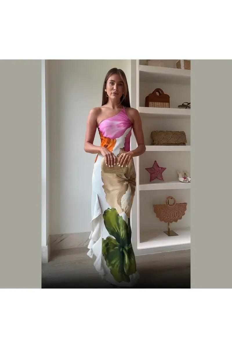 Besellics Blossom Sunset Maxi Dress