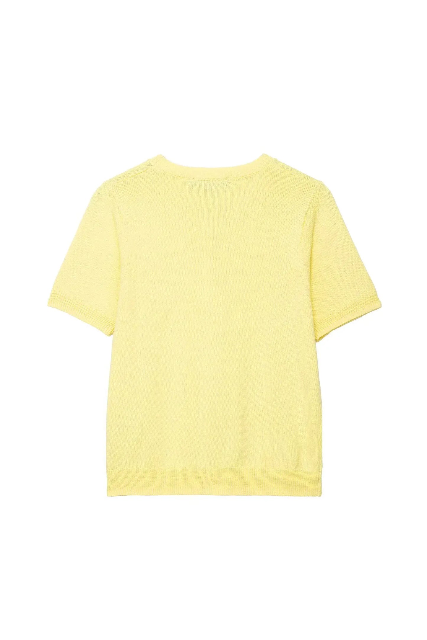 NATALIA - Damen Strickpullover – Kurzarm Knit Top mit Perlen
