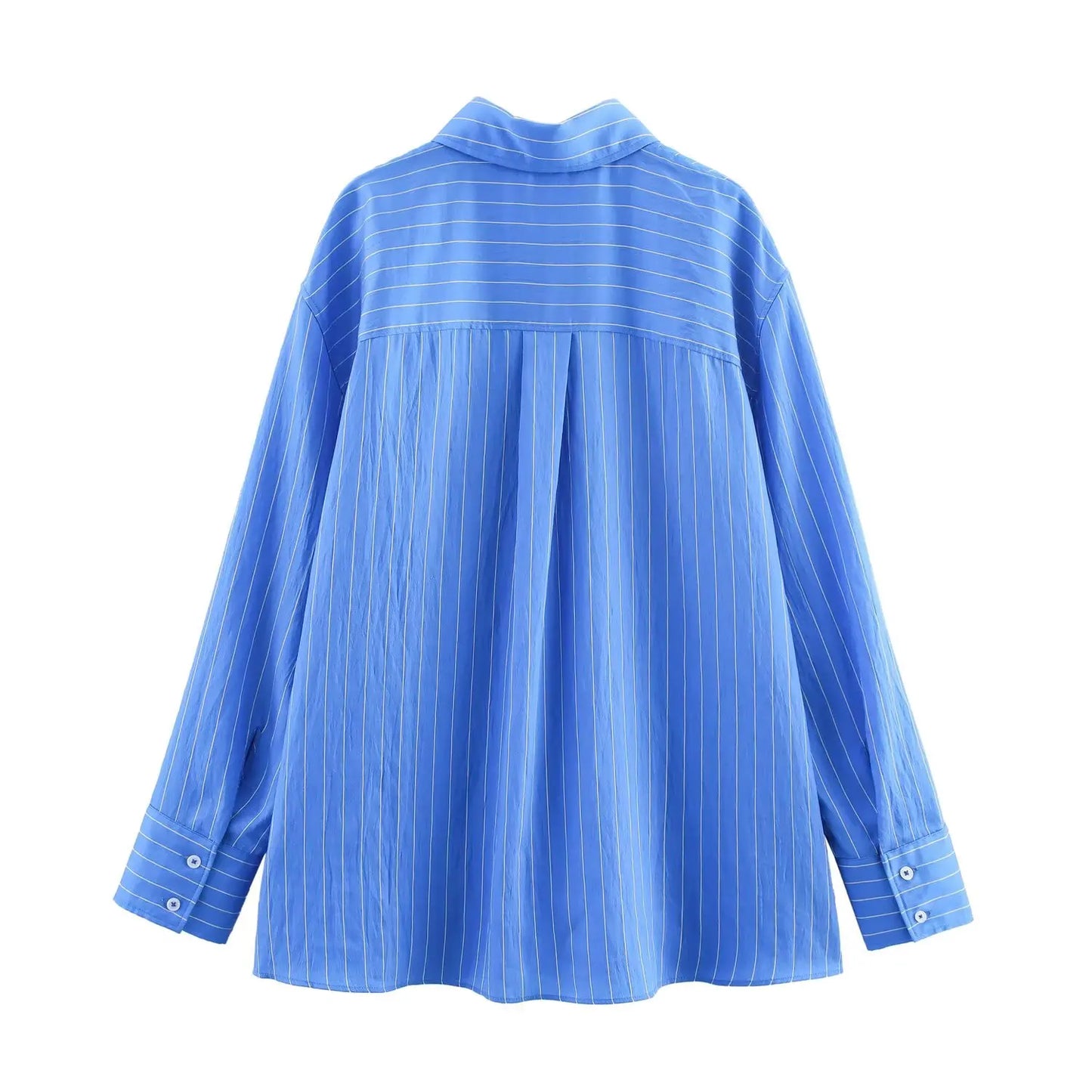 HH Women Striped Pants Suit Loose Lapel Long Sleeve Pocket Single-breasted Blouse+Summer Pajama Style Drawstring Pants