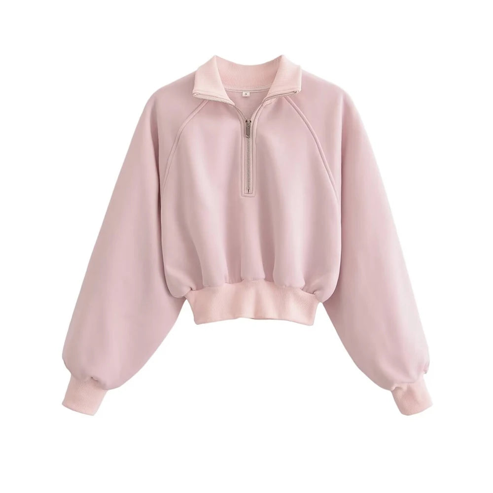 Frauen Mode Mit Zip Abgeschnitten Sweatshirt Und Mittlere Taille Zurück Zipper Mini Rock Weibliche Zwei Stück Sets Mujer
