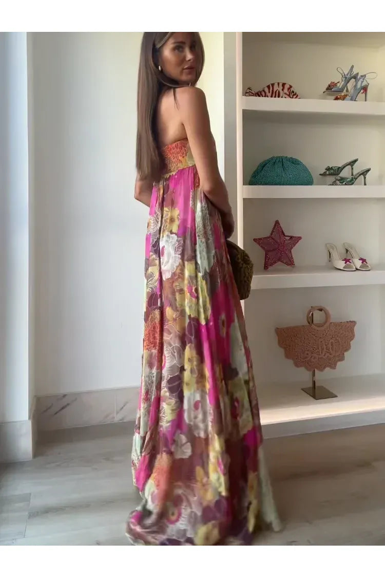 Besellics Blossom Sunset Maxi Dress