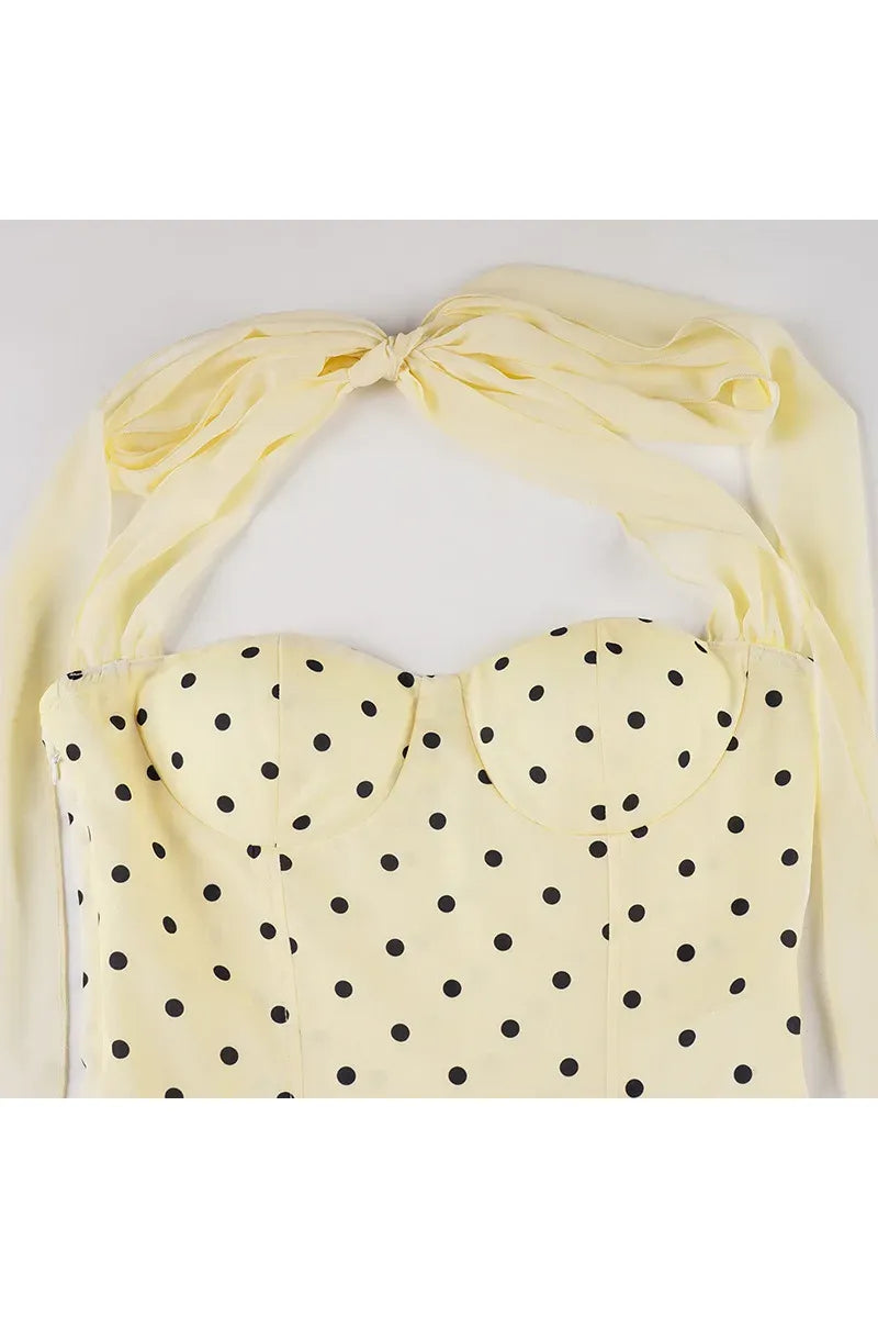 Besellics Limoncello Dot Mini Dress