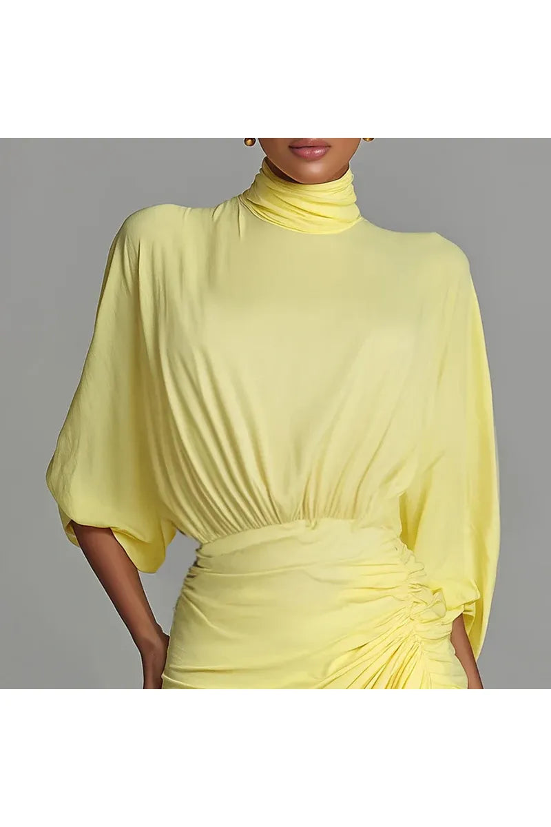 Besellics Soleil Draped Maxi Dress