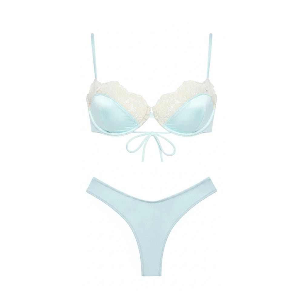 Lace Swimsuit Sexy Soild Bikini Swimwear Swimsuit Women Separates Swimwear Push Up Swimsuit Beachwear Underwire Bathing Suit