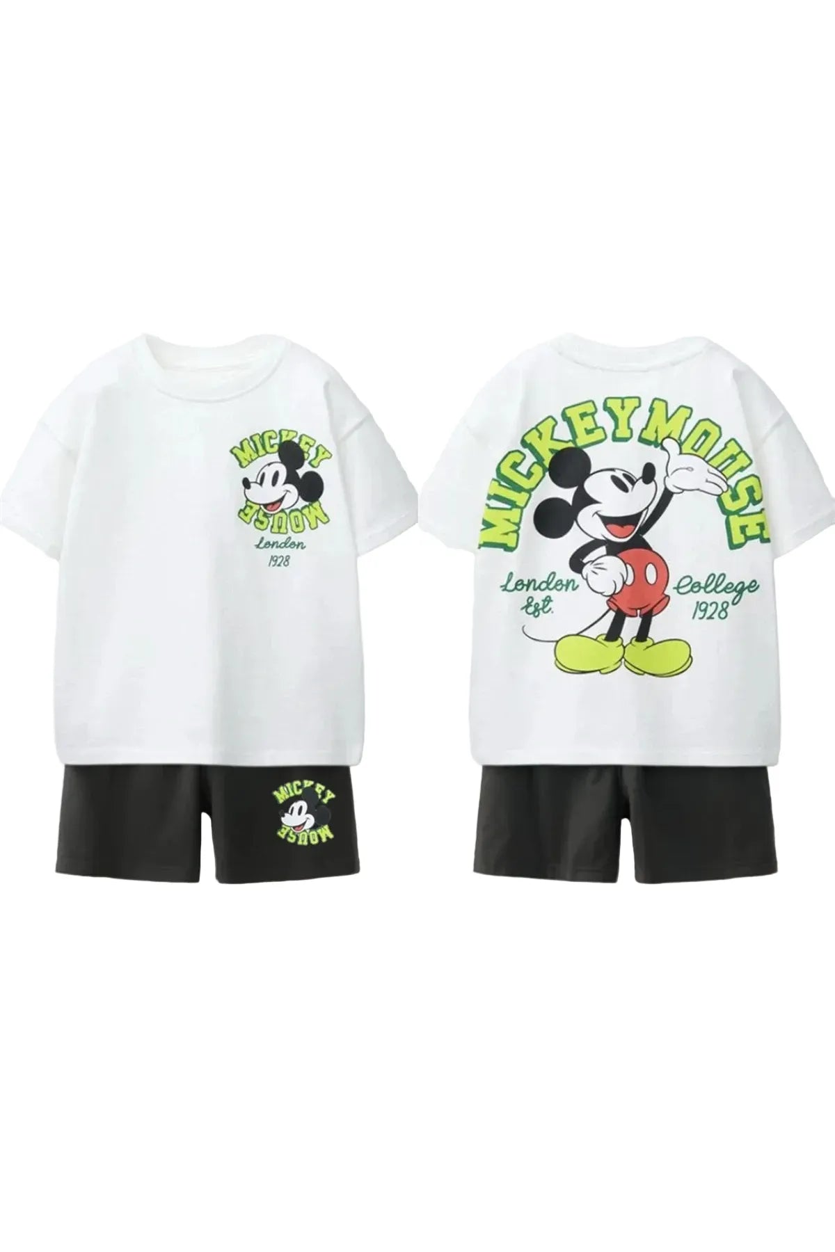Mini Mickey Cartoon T‑Shirt & Shorts Set – Kinder Sommer Outfit