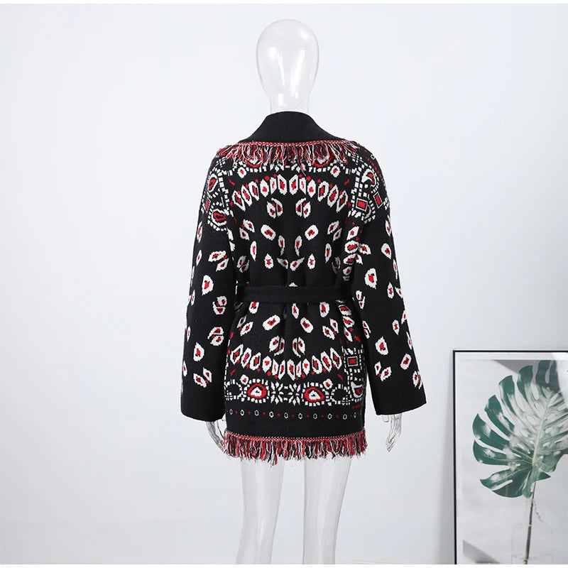 Frauen Gestrickte Getäfelten Pullover drehen-unten Kragen Flare Hülse Reißverschlüsse Mantel Strickjacke Casual Büro Dame Herbst 2025, Pullover