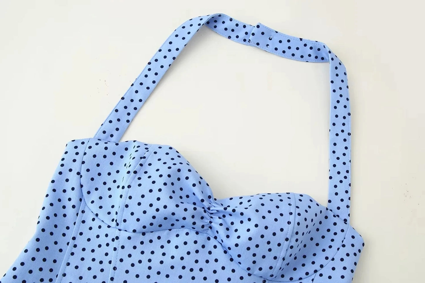 KONDALA Sexy Y2K Girl Halter Tops Corset Slim Polka Dot Print Short Tops Fashion 2026 Spring Summer Streetwear Holiday Beach Top