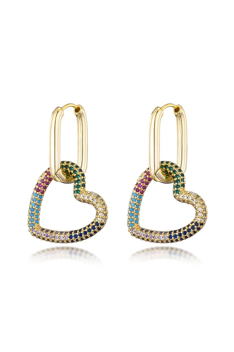 Herz‑Creolen – Elegante Damen Ohrringe mit Zirkon