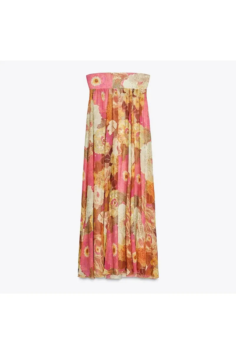 Besellics Blossom Sunset Maxi Dress