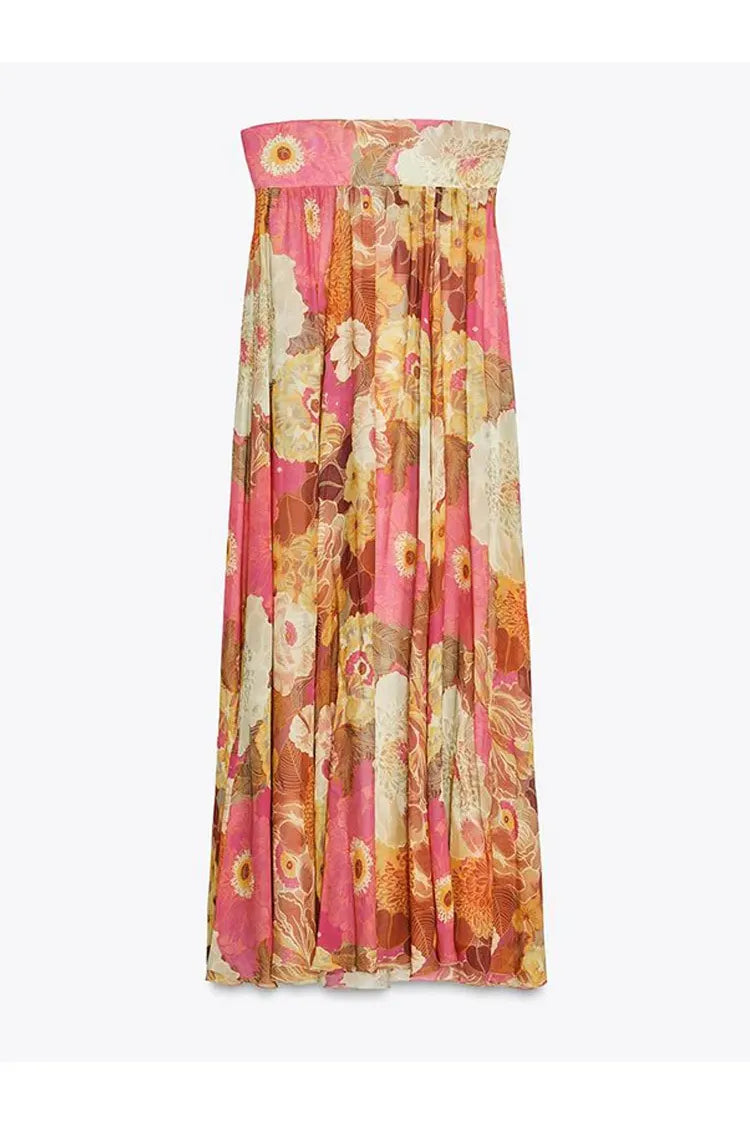 Besellics Blossom Sunset Maxi Dress