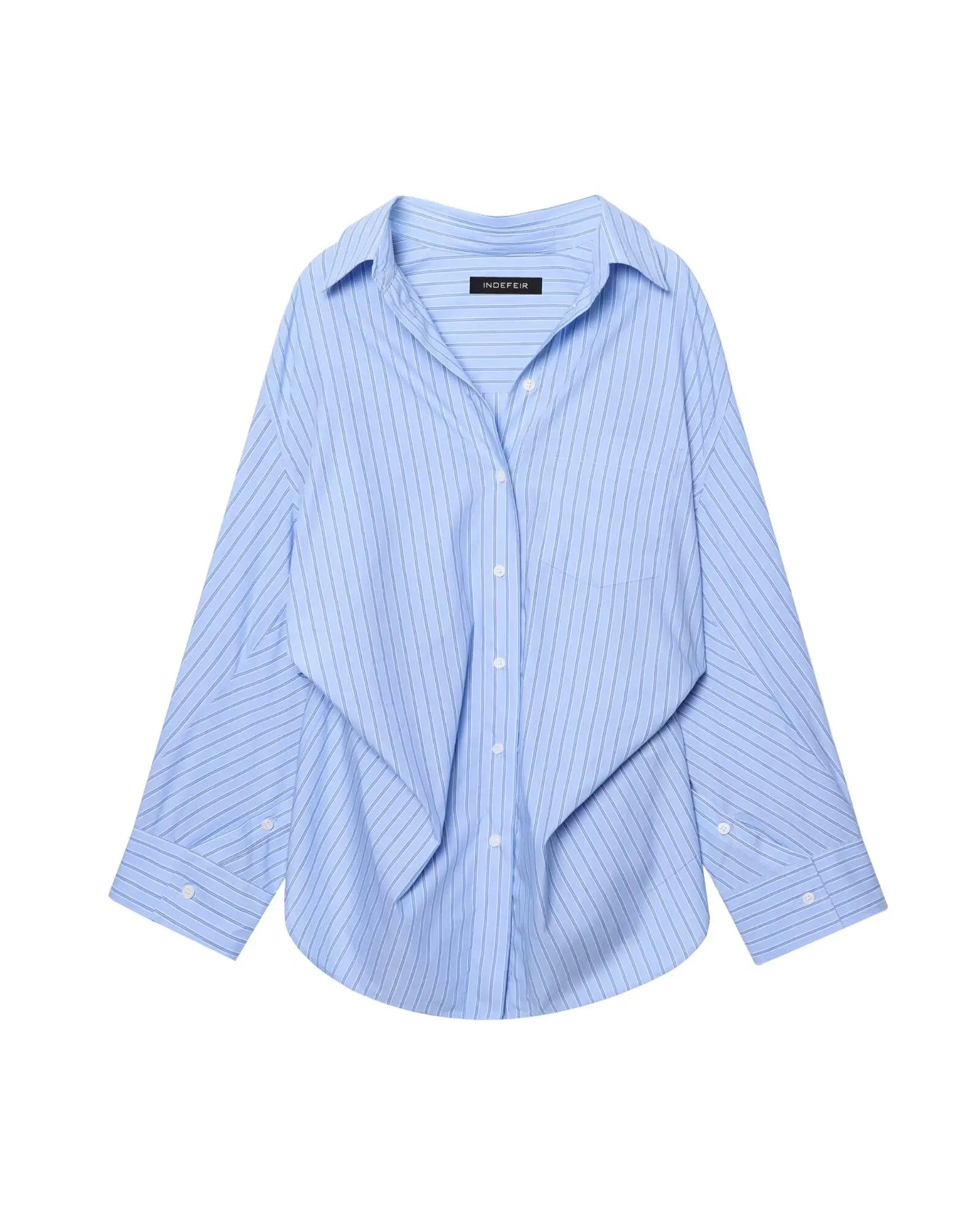 HH Women's Striped Pants Suit Bat Sleeve Loose Poplin Shirt+Elastic Waist Side Pocket Boxer Panties Pajama Style Casual Pant