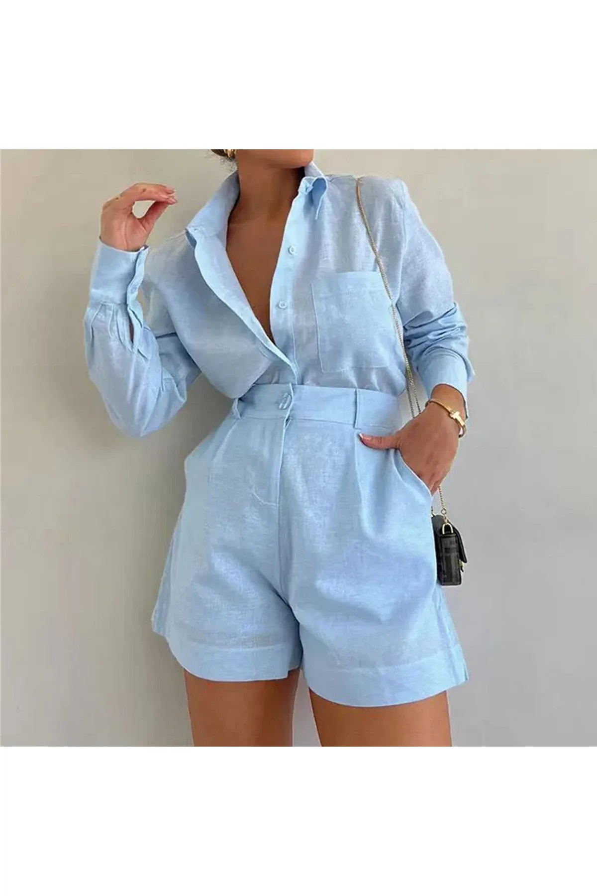 ROSALIE - Chic Set – 2-Teiliges Damen Outfit mit Hemd & Hose