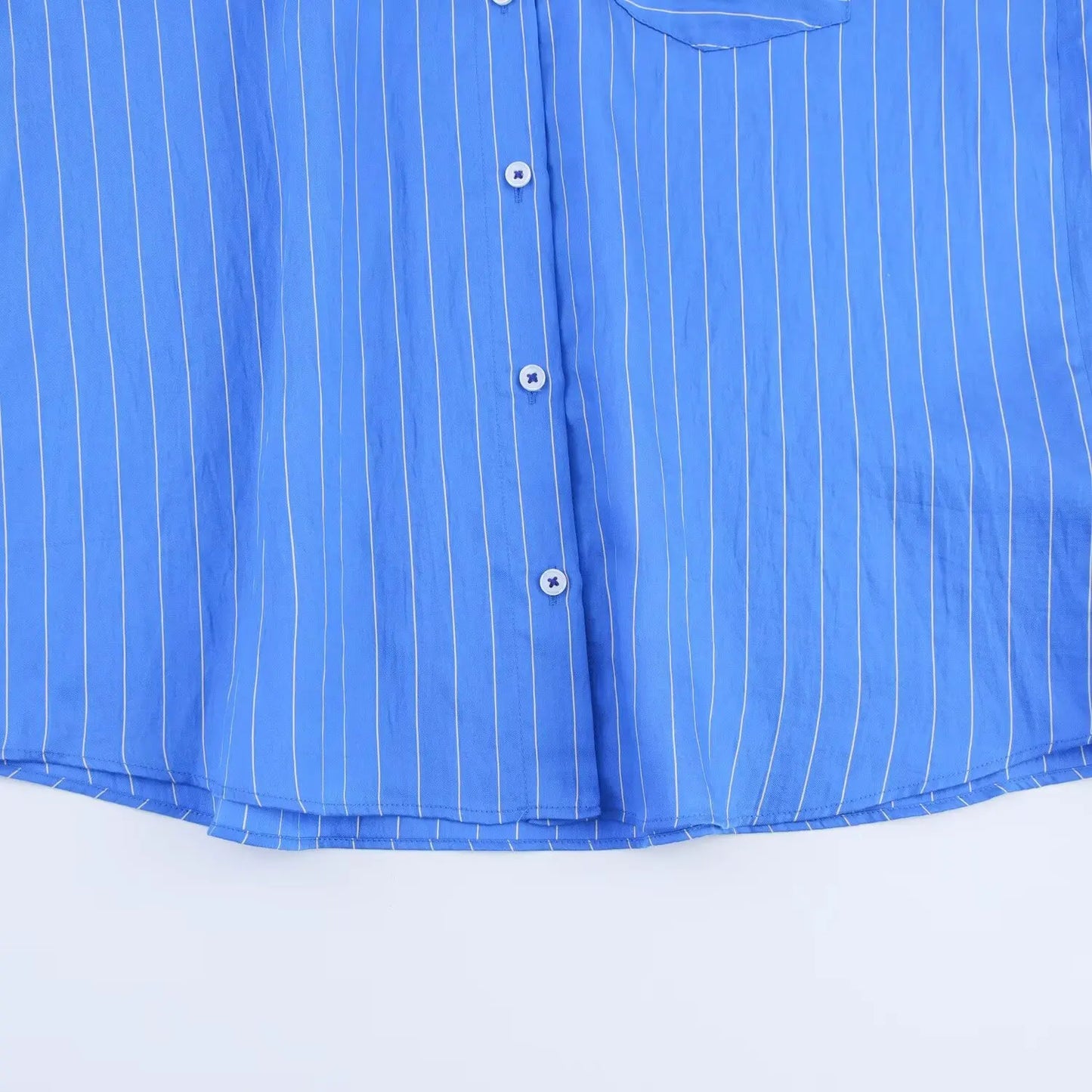 HH Women Striped Pants Suit Loose Lapel Long Sleeve Pocket Single-breasted Blouse+Summer Pajama Style Drawstring Pants