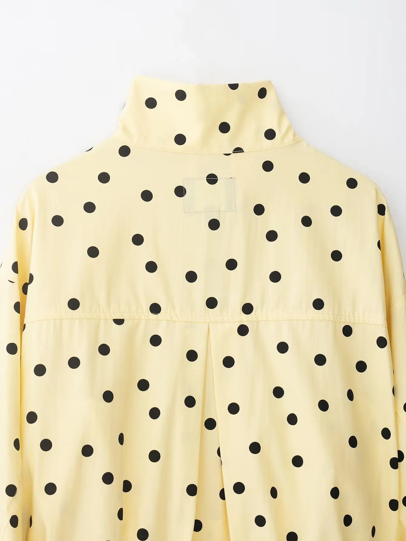 HH 2026 Women 2 Piece Set Long Sleeves Single Breasted Shirring Polka Dot Short Coat+Casual Elastic Waist Balloon Fit Shorts
