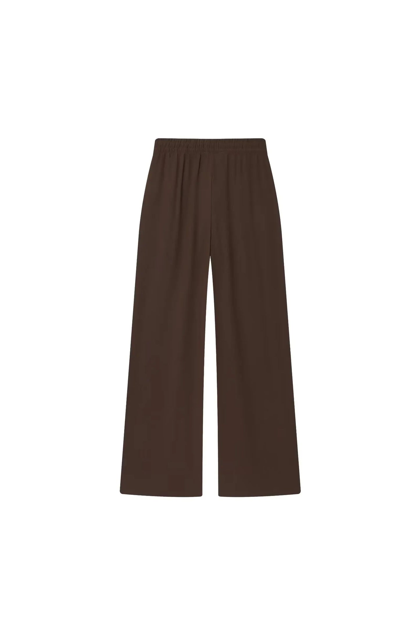 BSAY Hosen set 2 stücke anzug 2025 herbst neue revers lange ärmeln knoten verziert hemd oder elastische hohe taille breite bein hosen mujer