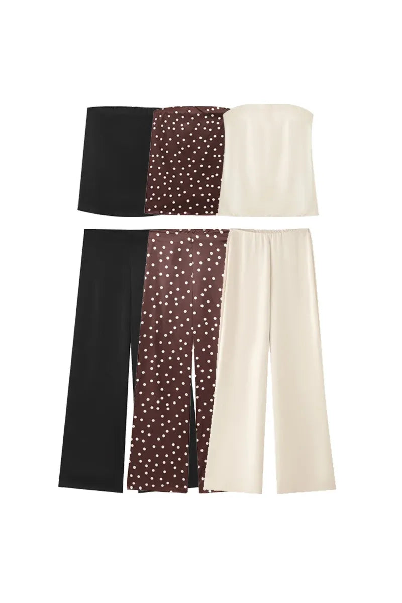LUNARA - Satin Elegance Set – 2-Teiliges Damen Outfit