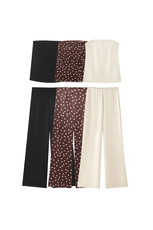LUNARA - Satin Elegance Set – 2-Teiliges Damen Outfit