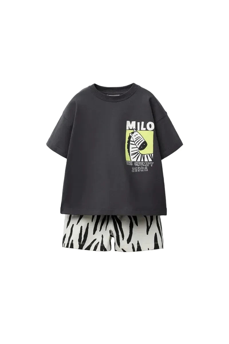 Mini Leo Set – Trendiges Leoparden-Muster Outfit