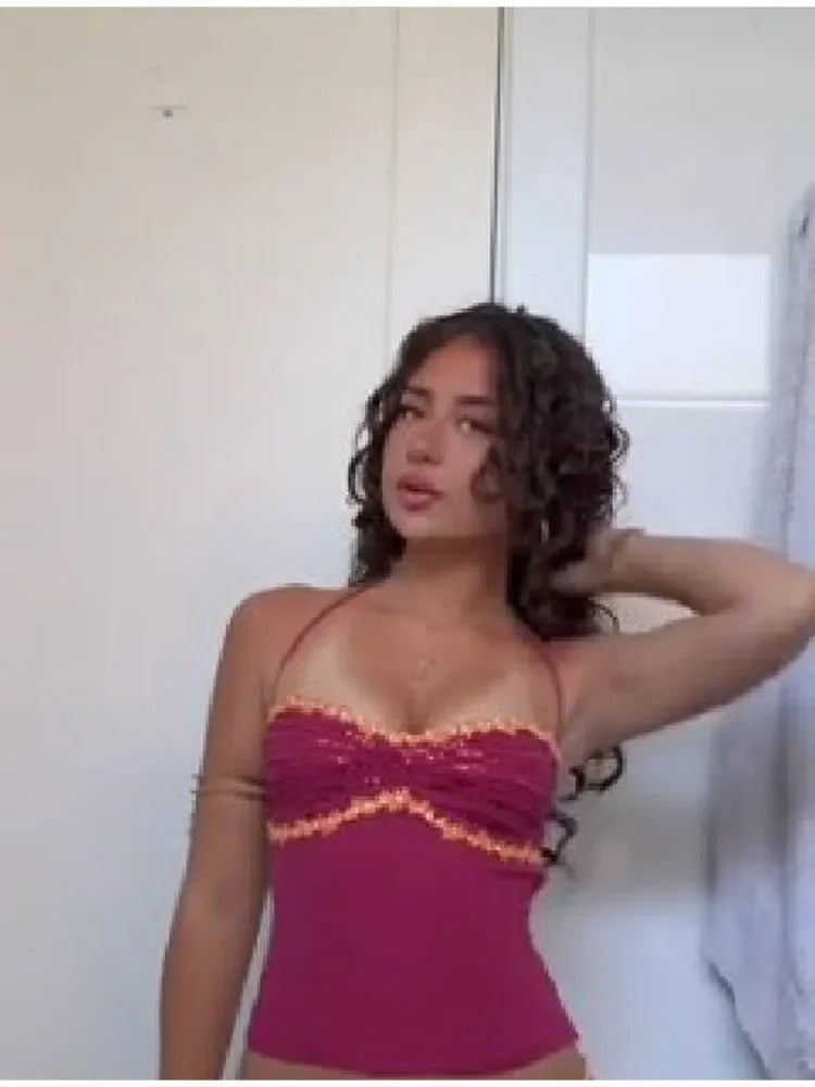 Halter Crop Corset Low Waist Matching Sets Summer Trendy Back Lace Mermaid Skirt Stylish Sexy vacatio Beach Party Baddie Outfits