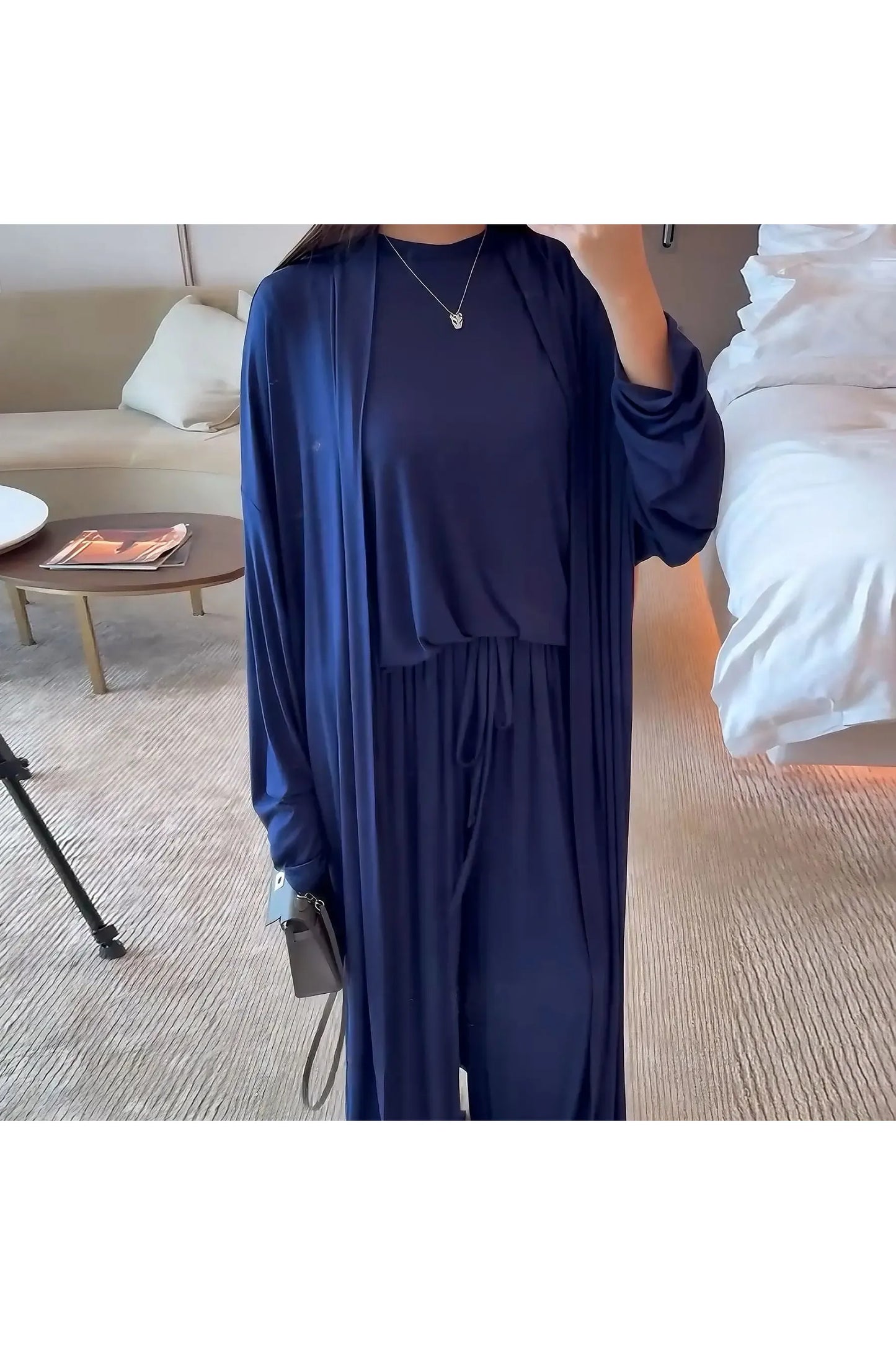 AMIRA - Modest 3-Piece Set – Elegantes Damen Outfit mit Cardigan